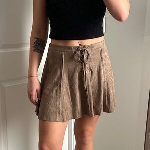 Suede Skater Skirt